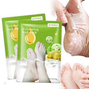 Masque exfoliant pour les pieds - Chaussettes SPA pour pédicure - Élimination des cellules mortes - Éclaircissement des talons - Gommage des pieds - Soin anti-fissures - Soin des pieds