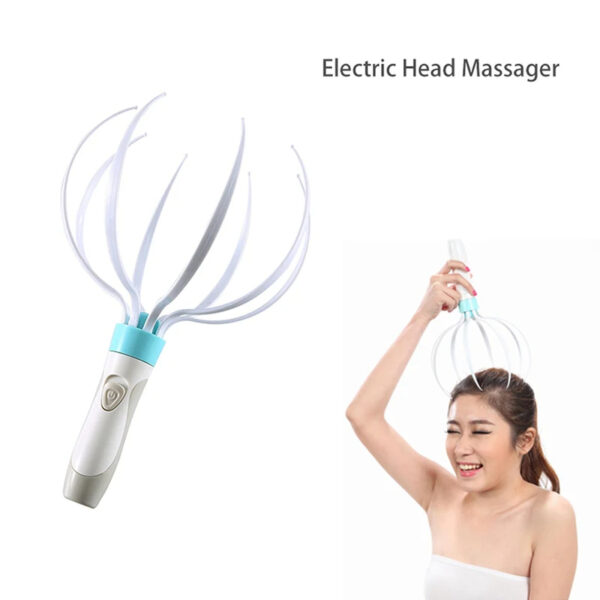 Appareil de massage pour la tête - Massage par vibrations du cuir chevelu - Appareil de massage électrique à huit griffes pour la maison - Appareil de massage pour la tête - Soins du corps
