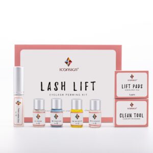 Kit de lifting des cils ICONSIGN – Kit de permanente des cils – Kit de recourbage des cils – Accessoires de maquillage pour les yeux