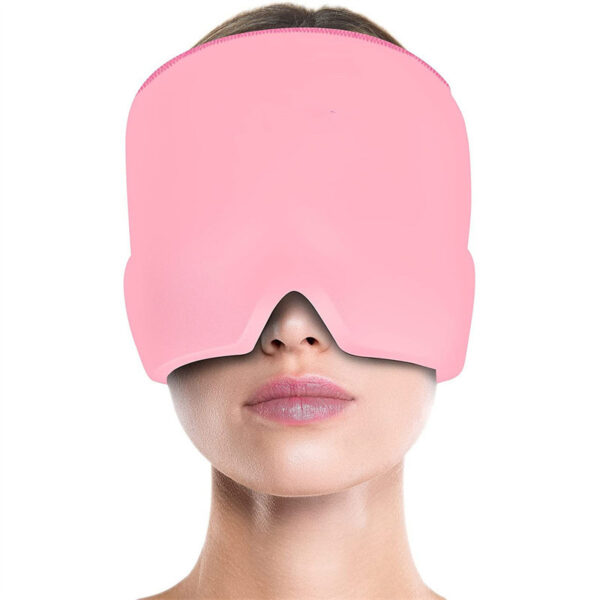 Casquette anti-migraine – Thérapie par le froid – Produits anti-migraine – Bandeau confortable – Poches de glace – Masque pour les yeux gonflés