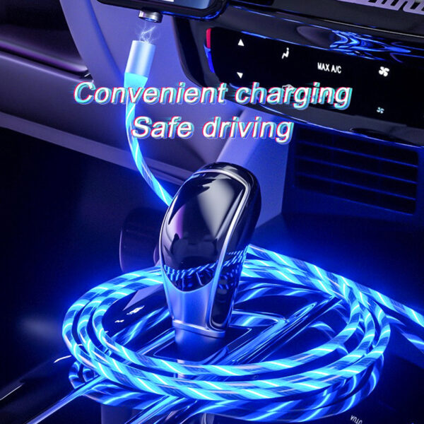 Câble de recharge magnétique Streamer, câble de recharge rapide, câble Micro USB pour éclairage, chargeur magnétique à LED, câble Type-C