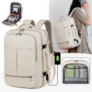 Sac à dos grande capacité pour femmes et hommes, avec de nombreuses poches et fermetures éclair – Sacs pour ordinateur polyvalents, sac à dos de voyage d'affaires