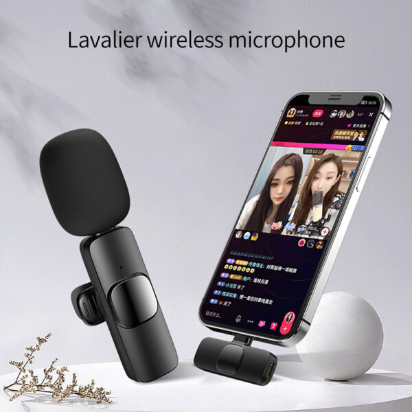 Microphone cravate sans fil – Mini-micro portable pour enregistrement audio et vidéo, compatible iPhone et Android, grande autonomie, diffusion en direct, jeux vidéo