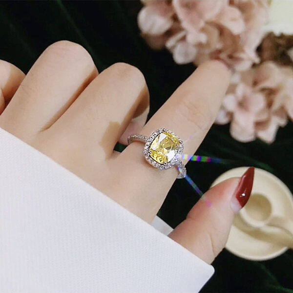 Bagues pour femmes, bagues de mariage, bagues tendance, bagues de fiançailles, couleur or blanc, bagues