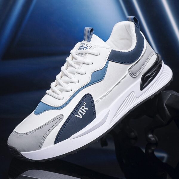 Chaussures de sport pour homme en maille à blocs de couleur - Baskets décontractées à lacets - Chaussures de sport respirantes pour la course à pied et les activités de plein air