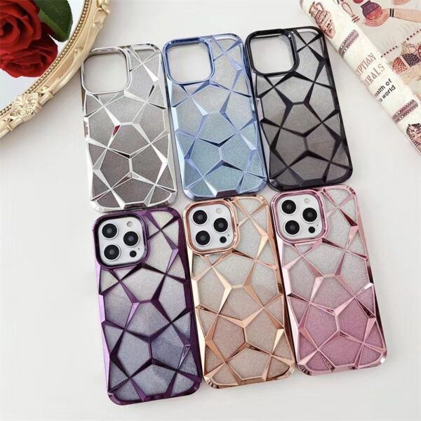 Coque de téléphone « Water Cube » avec effet dégradé obtenu par galvanoplastie