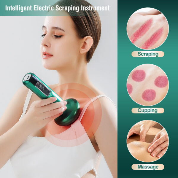 Appareil de massage électrique par ventouses pour le corps – Ventouses anti-cellulite, massage Gua Sha, ventouses corporelles, ventouses Guasha, brûle-graisses, ventouses amincissantes