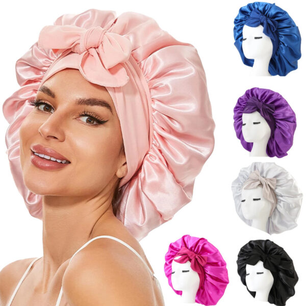 Noeud rond en ruban de satin pour chapeau, imitation soie, produits de beauté et de soins capillaires