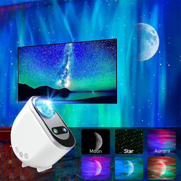 Projecteurs « Aurora Borealis » à lumière d'étoiles LED, ambiance galaxie, veilleuse galaxie, lampe « ciel et lune » pour la chambre à coucher, décoration d'intérieur, cadeau
