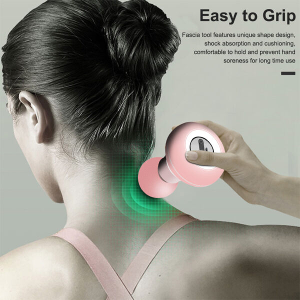 Mini-pistolet électrique de massage musculaire et fascial de poche pour le dos et la nuque – Outil de massage fascial pour un soulagement en profondeur des douleurs corporelles et une perte de poids