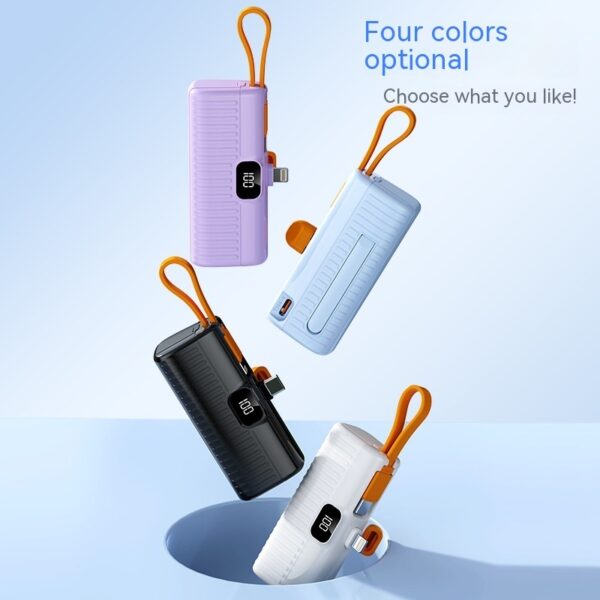 Batterie externe compacte et portable en forme de capsule
