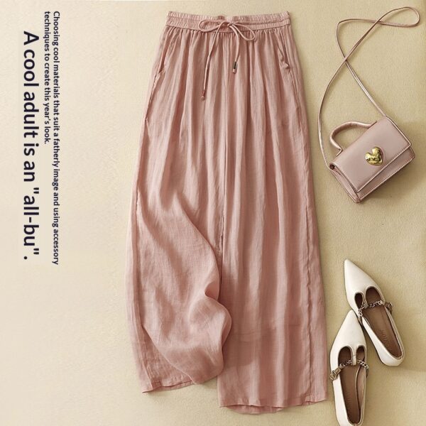 Nouveau pantalon tendance et élégant, ample, minimaliste et à jambes droites