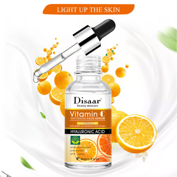 Sérum visage éclaircissant à l'acide hyaluronique et à la vitamine C