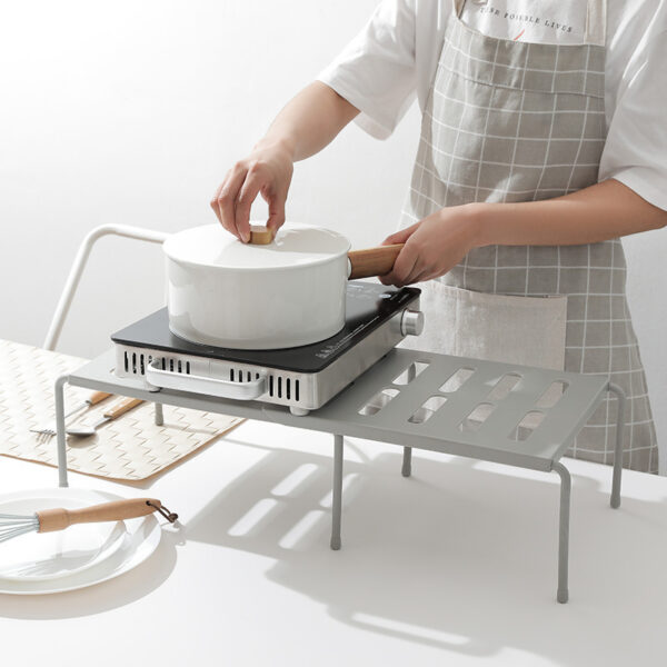 Étagère télescopique de cuisine, étagère pour ustensiles de cuisine