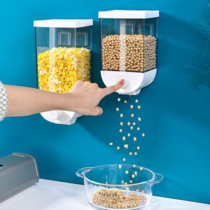 Rangement alimentaire pour la cuisine : récipient « Easy Press », distributeur de céréales, boîte de rangement murale