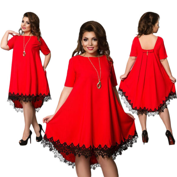 Robe pour femme grande taille à motifs de dentelle