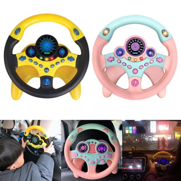 Volant de simulation électrique avec lumières et sons – Jouet éducatif pour les tout-petits