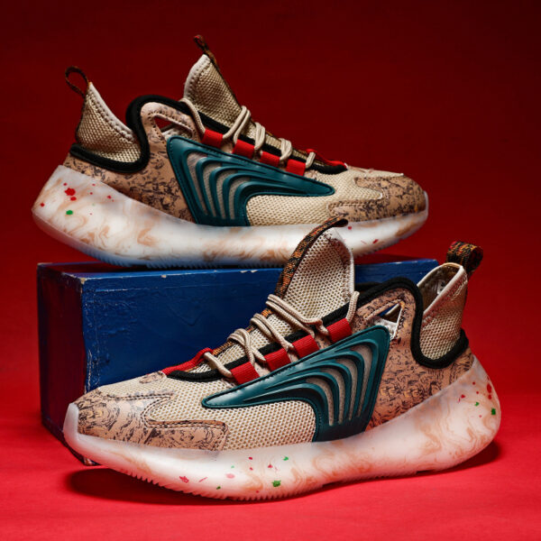 Baskets tissées style hip-hop : chaussures de mode pour homme