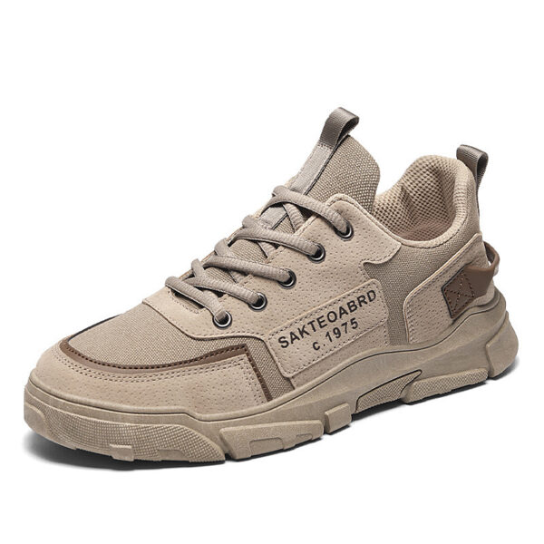 Chaussures pour homme : baskets version coréenne des chaussures en toile tendance de style britannique