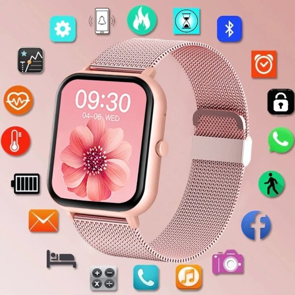 Montre connectée ZL54C : assistant vocal IA, fréquence cardiaque, saturation en oxygène, suivi du sommeil
