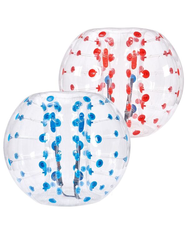 2 ballons « Bumper Ball » de 1,5 m pour le « Bubble Soccer » (Zorb) – Ballon gonflable de protection, bleu + rouge