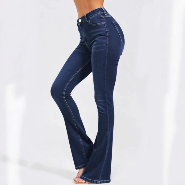 Pantalon droit légèrement évasé, délavé « spring »
