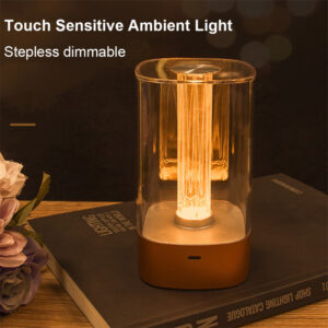 Nouvelle lampe d'ambiance LED tactile à recharge USB, protégeant les yeux, lampe de chevet pour chambre à coucher, bar, restaurant, décoration de jardin, veilleuse, décoration d'intérieur