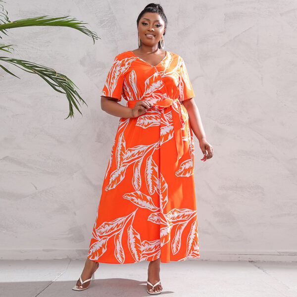 Nouvelle robe à col en V de style western à taille haute : une vente très prisée