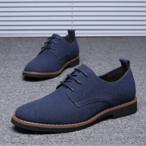 Baskets décontractées pour homme en cuir nubuck - Chaussures en cuir multicolores