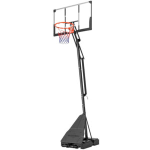 Panier de basket portable d'extérieur, panier réglable de 8 à 10 pieds, panneau incassable de 47 pouces, système de levage à manivelle
