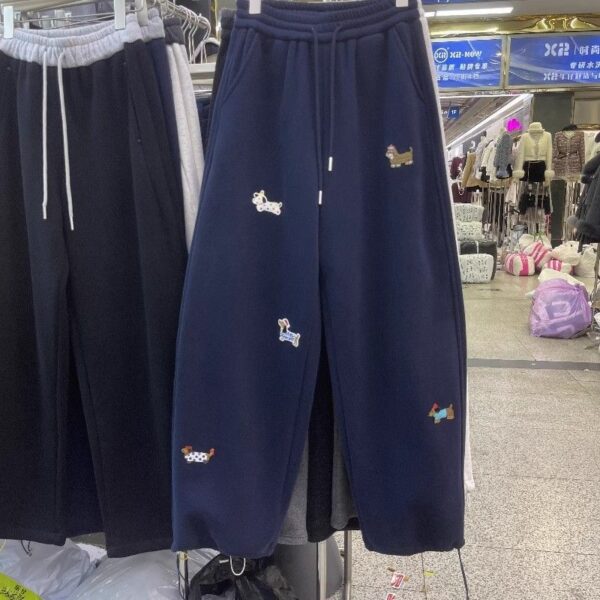 Pantalon ample et décontracté à coupe droite pour femme