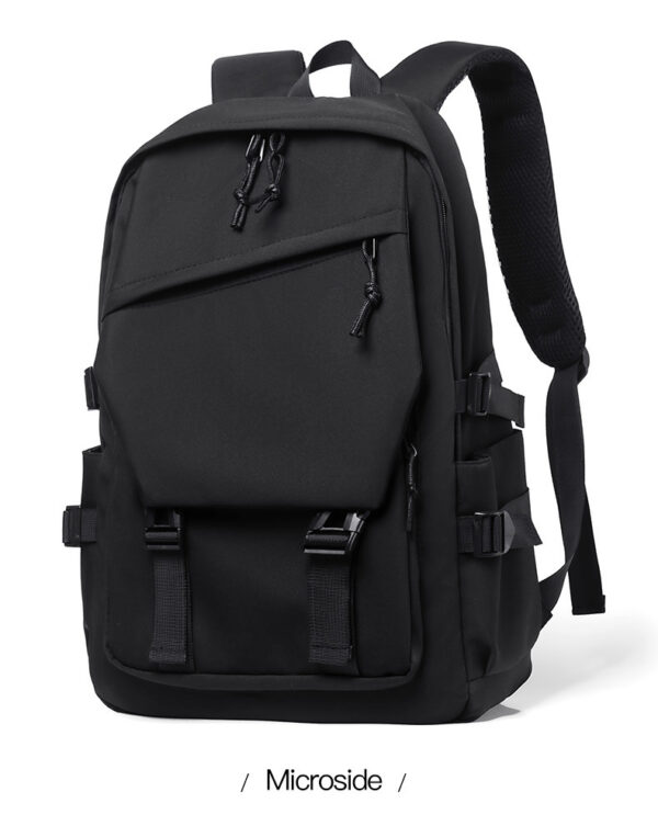 Nouveau sac à dos tendance et original pour hommes et femmes, conçu pour les collégiens, lycéens et étudiants, offrant une grande capacité - Noir