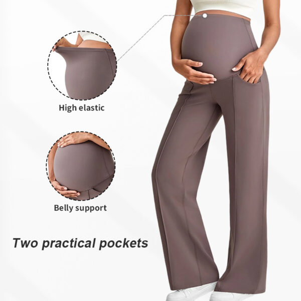 Pantalon de grossesse à jambes droites avec soutien abdominal