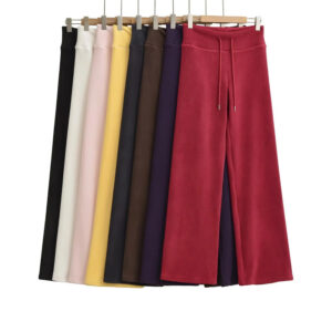 Nouveau pantalon décontracté d'hiver, droit, très épais et chaud, doublé en polaire