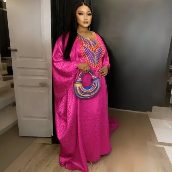 Grande robe ample de style ethnique africain, style Moyen-Orient, AliExpress, vêtements pour femmes musulmanes, col en V, grandes tailles