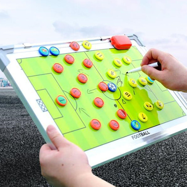 Panneau tactique de football et de basket-ball, recto-verso