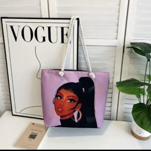 Sac à bandoulière en toile imprimée pour femme