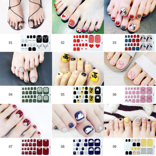Autocollants pour les ongles des pieds : autocollants mignons et imperméables pour les ongles des pieds