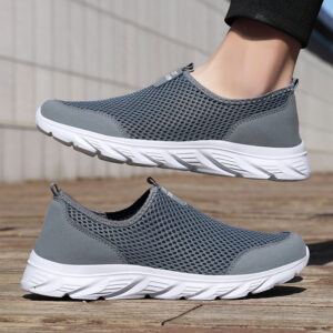 Chaussures décontractées grande taille, surface en maille, baskets basses