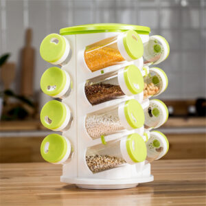Porte-bouteilles à assaisonnements rotatif multifonction pour la cuisine