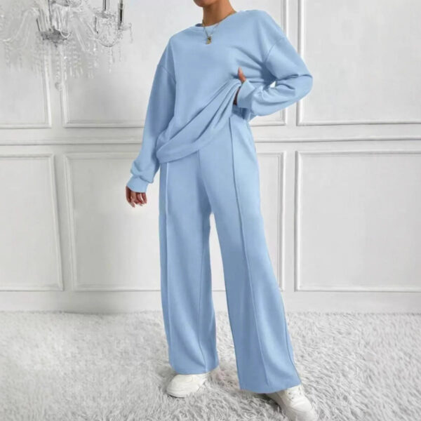 Ensemble jupe-pull à col rond et manches longues pour femme « Temperament »