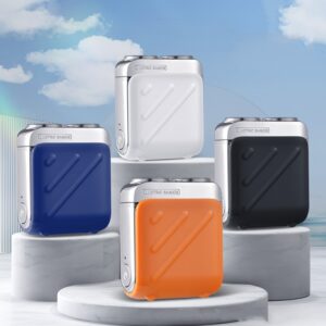 Mini-rasoir électrique portable lavable à double tête de coupe