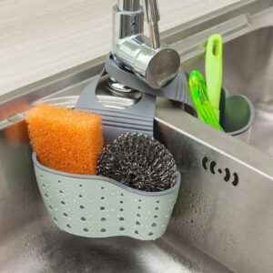 Étagère de rangement en plastique pour évier de cuisine