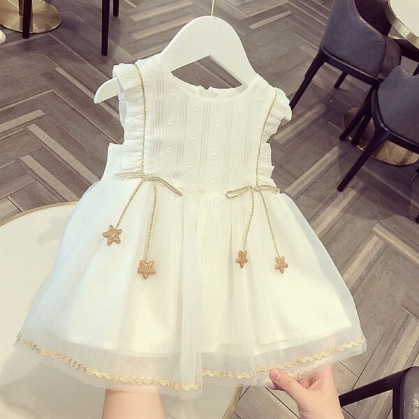 Robe en gaze pour bébé, style western d'été, tutu en tulle et maille – Robe de princesse pour enfant d'un an