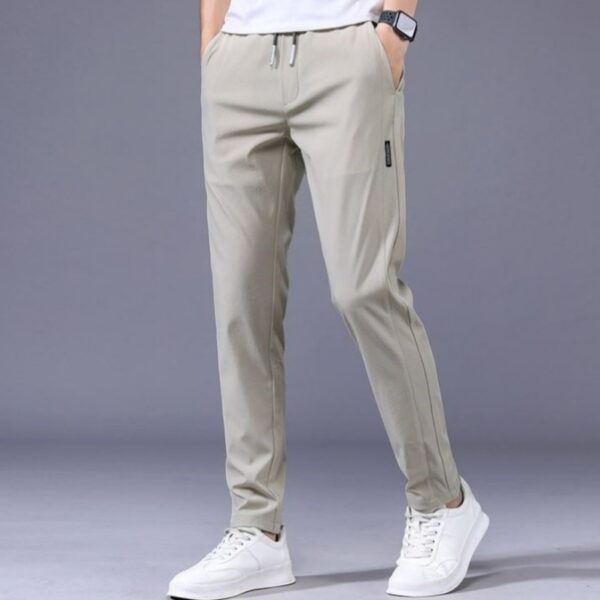 Pantalon à cordon de serrage, pantalon décontracté fin, version coréenne, pantalon de survêtement ample et droit, vêtements pour homme
