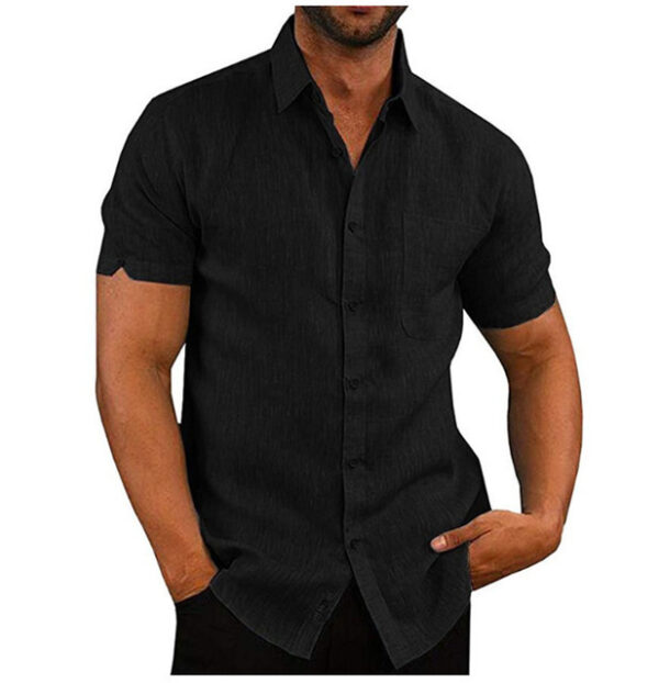 Chemises d'été unies à manches courtes pour homme, hauts décontractés et amples, t-shirts