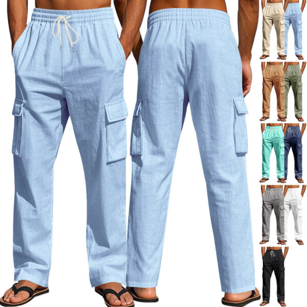Pantalon de travail respirant à jambes droites et multiples poches