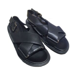 Axige – Chaussures identiques – Chaussures à plateforme en cuir – Sandales romaines