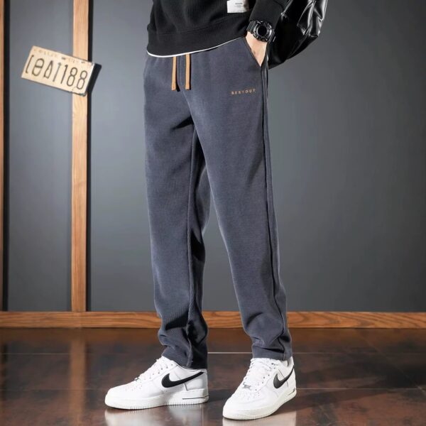 Pantalon décontracté d'automne pour homme, coupe droite, style sportif