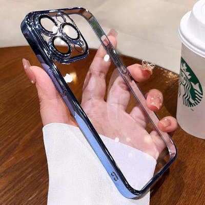 Coque de téléphone rigide transparente en cristal, simple et résistante